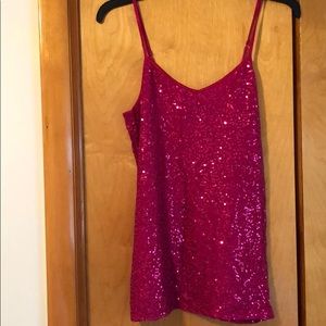 Sequin tank top size small.